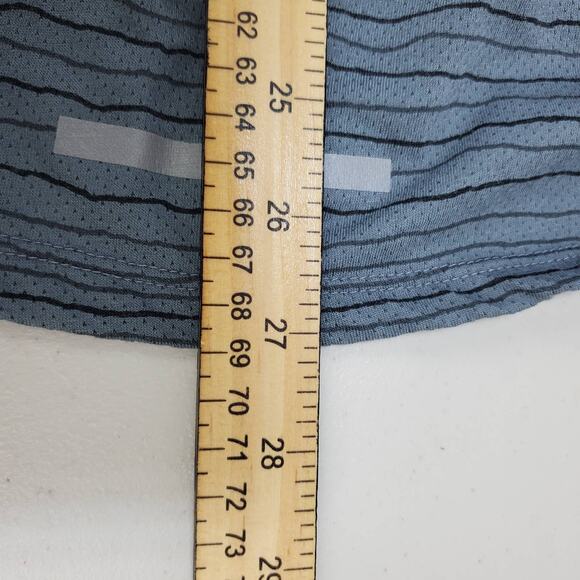 Nike Running Shirt Tee Mens XL Dri Fit Cool Tailwind Striped Short Sleeve Grey - Picture 4 of 10